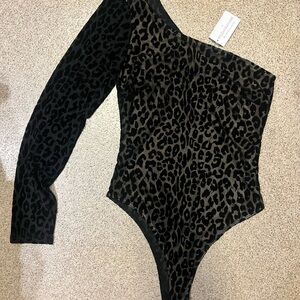 Privy Black Leopard Print Bodysuit
